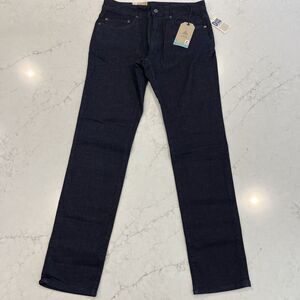 Prana Jeans NEW Mens 31x32 Blue Dark Rinse Hillgard Slim Fit Tapered Leg Organic